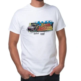 NASCAR Mens Classic Crew Tee - Jimmie Johnson - 6 White by DelSol for Men - 1 Pc T-Shirt (S) - Fresh Bloom Skin - Premium Skincare Solutions for Nourished, Hydrated, and Radiant Skin Every Day