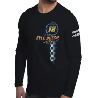 NASCAR Mens Classic Long Sleeve Crew Tee - Kyle Busch - 8 Black by DelSol for Men - 1 Pc T-Shirt (2XL) - Fresh Bloom Skin - Premium Skincare Solutions for Nourished, Hydrated, and Radiant Skin Every Day