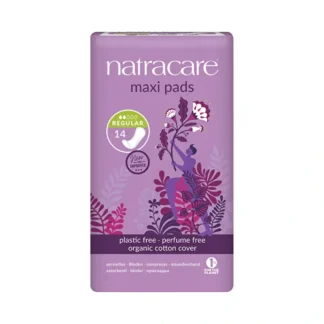 Natracare Maxi Pads Regular with Organic Cotton Cover x 14 Pack - Fresh Bloom Skin - Premium Skincare Solutions for Nourished, Hydrated, and Radiant Skin Every Day