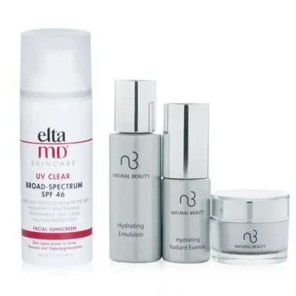 Natural Beauty Natural Beauty Hydrating Series Travel Set 3pcs + EltaMD UV Clear Facial Sunscreen SPF 46 48g 2pcs - Fresh Bloom Skin - Premium Skincare Solutions for Nourished, Hydrated, and Radiant Skin Every Day