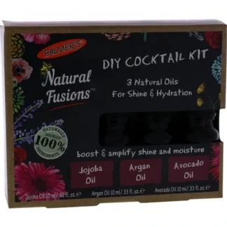 Natural Fusions Shine and Hydration DIY Cocktail Kit by Palmers for Unisex - 3 x 0.33 oz Jojoba Oil, Argan Oil, Avocado Oil - Fresh Bloom Skin - Premium Skincare Solutions for Nourished, Hydrated, and Radiant Skin Every Day