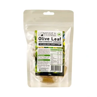 Nature's Goodness Olive Leaf Lozenges with Vitamin C, Manuka Honey & Lemon 200g - Fresh Bloom Skin - Premium Skincare Solutions for Nourished, Hydrated, and Radiant Skin Every Day