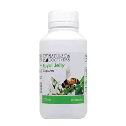 Nature's Goodness Royal Jelly Capsules 1000mg 100c - Fresh Bloom Skin - Premium Skincare Solutions for Nourished, Hydrated, and Radiant Skin Every Day