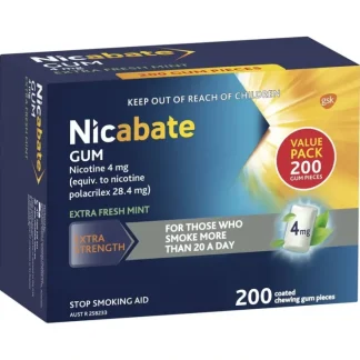 Nicabate Gum 4mg Extra Fresh Mint 200 - Fresh Bloom Skin - Premium Skincare Solutions for Nourished, Hydrated, and Radiant Skin Every Day