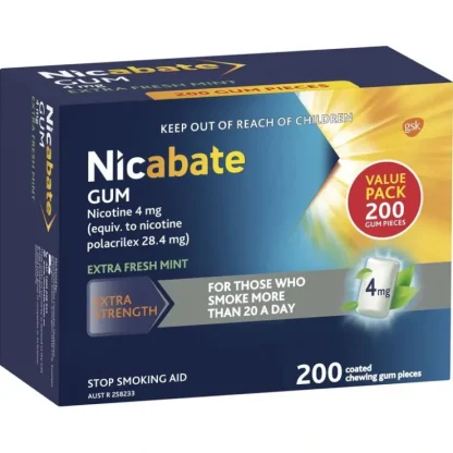 Nicabate Gum 4mg Extra Fresh Mint 200 - Fresh Bloom Skin - Premium Skincare Solutions for Nourished, Hydrated, and Radiant Skin Every Day