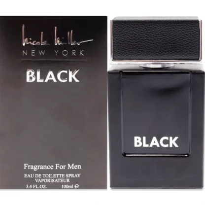 Nicole Miller Black by Nicole Miller for Men - 3.4 oz EDT Spray - Fresh Bloom Skin - Premium Skincare Solutions for Nourished, Hydrated, and Radiant Skin Every Day