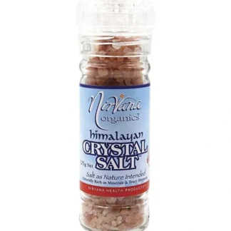 Nirvana Organics Himalayan Salt Granules Glass Grinder 125g - Fresh Bloom Skin - Premium Skincare Solutions for Nourished, Hydrated, and Radiant Skin Every Day