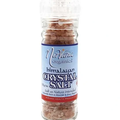 Nirvana Organics Himalayan Salt Granules Glass Grinder 125g - Fresh Bloom Skin - Premium Skincare Solutions for Nourished, Hydrated, and Radiant Skin Every Day