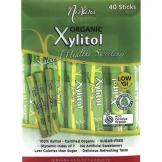 Nirvana Organics Xylitol Sticks Certified Organic 40x4g - Fresh Bloom Skin - Premium Skincare Solutions for Nourished, Hydrated, and Radiant Skin Every Day