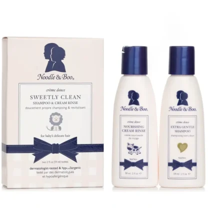 Noodle & Boo Sweetly Clean Kit: Extra Gentle Shampoo 59ml + Noursihing Cream Rinse 59ml 2pcs - Fresh Bloom Skin - Premium Skincare Solutions for Nourished, Hydrated, and Radiant Skin Every Day