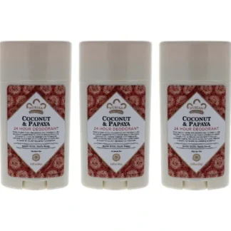Nubian Heritage Coconut and Papaya 24 Hour Deodorant Stick by Nubian Heritage for Unisex - 2.25 oz Deodorant Stick - Pack of 3 - Fresh Bloom Skin - Premium Skincare Solutions for Nourished, Hydrated, and Radiant Skin Every Day