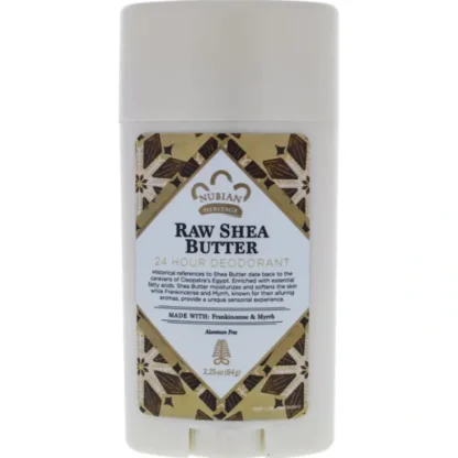 Nubian Heritage Raw Shea Butter 24 Hour Deodorant by Nubian Heritage for Unisex - 2.25 oz Deodorant Stick - Fresh Bloom Skin - Premium Skincare Solutions for Nourished, Hydrated, and Radiant Skin Every Day