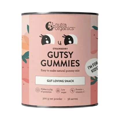 Nutra Organics Gutsy Gummies Strawberry 300g - Fresh Bloom Skin - Premium Skincare Solutions for Nourished, Hydrated, and Radiant Skin Every Day