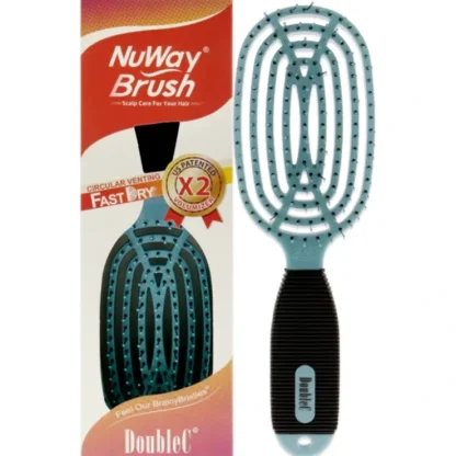 NuWay 4Hair Patented DoubleC Detangling Brush - Sky Blue by NuWay 4Hair for Unisex - 1 Pc Hair Brush - Fresh Bloom Skin - Premium Skincare Solutions for Nourished, Hydrated, and Radiant Skin Every Day