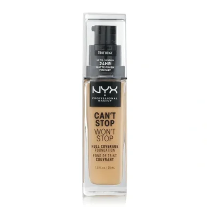 NYX Can't Stop Won't Stop Full Coverage Foundation - # True Beig 30ml/1oz - Fresh Bloom Skin - Premium Skincare Solutions for Nourished, Hydrated, and Radiant Skin Every Day
