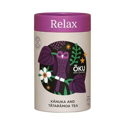 OKU New Zealand Relax Kanuka & Chamomile Blended Tea Loose Leaf 30g - Fresh Bloom Skin - Premium Skincare Solutions for Nourished, Hydrated, and Radiant Skin Every Day