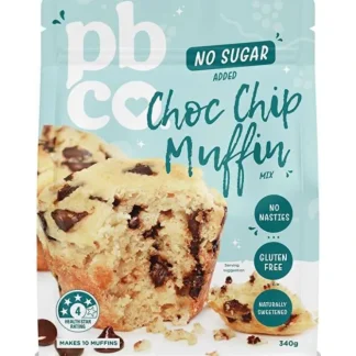 Pbco Choc Chip Muffin Mix No Sugar Added 340g - Fresh Bloom Skin - Premium Skincare Solutions for Nourished, Hydrated, and Radiant Skin Every Day