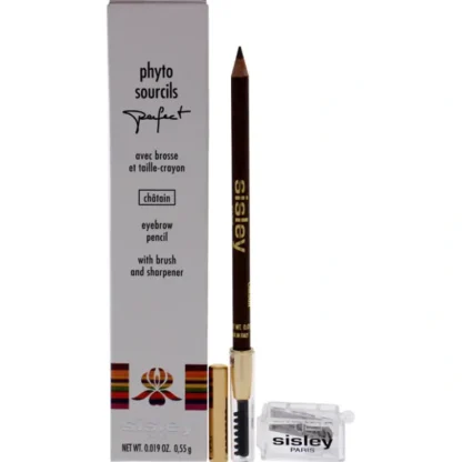 Phyto Sourcils Perfect Eyebrow Pencil With Brush and Sharpener - 2 Chatain by Sisley for Women - 0.019 oz Eyebrow Pencil - Fresh Bloom Skin - Premium Skincare Solutions for Nourished, Hydrated, and Radiant Skin Every Day