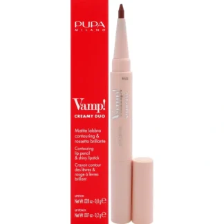 Pupa Milano Vamp! Creamy Duo Contouring Lip Pencil and Shiny Lipstick - 003 Warm Nude by Pupa Milano for Women - 0.035 oz Makeup - Fresh Bloom Skin - Premium Skincare Solutions for Nourished, Hydrated, and Radiant Skin Every Day