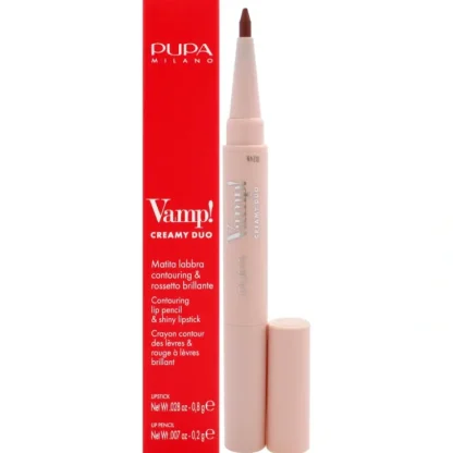 Pupa Milano Vamp! Creamy Duo Contouring Lip Pencil and Shiny Lipstick - 003 Warm Nude by Pupa Milano for Women - 0.035 oz Makeup - Fresh Bloom Skin - Premium Skincare Solutions for Nourished, Hydrated, and Radiant Skin Every Day