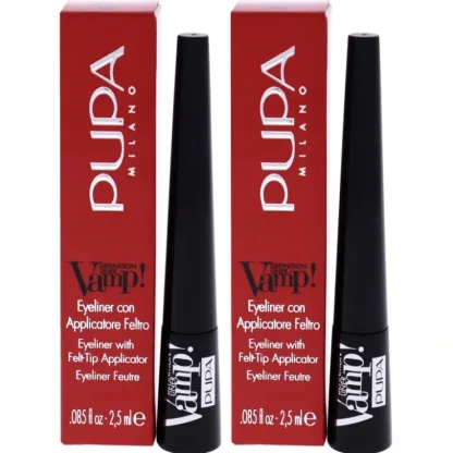 Pupa Milano Vamp! Definition Liner - 100 Extra Black by Pupa Milano for Women - 0.85 oz Eyeliner - Pack of 2 - Fresh Bloom Skin - Premium Skincare Solutions for Nourished, Hydrated, and Radiant Skin Every Day