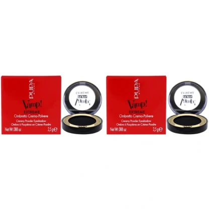 Pupa Milano Vamp! Extreme Cream Powder Eyeshadow - 004 Extreme Black by Pupa Milano for Women - 0.088 oz Eye Shadow - Pack of 2 - Fresh Bloom Skin - Premium Skincare Solutions for Nourished, Hydrated, and Radiant Skin Every Day