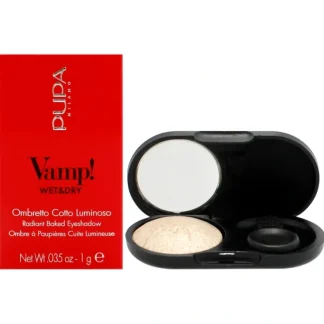 Pupa Milano Vamp! Wet and Dry Baked Eyeshadow - 201 Champagne Gold by Pupa Milano for Women - 0.35 oz Eye Shadow - Fresh Bloom Skin - Premium Skincare Solutions for Nourished, Hydrated, and Radiant Skin Every Day
