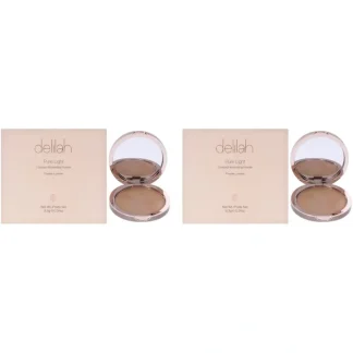Pure Light Compact Illuminating Powder - Aura by Delilah for Women - 0.34 oz Powder - Pack of 2 - Fresh Bloom Skin - Premium Skincare Solutions for Nourished, Hydrated, and Radiant Skin Every Day