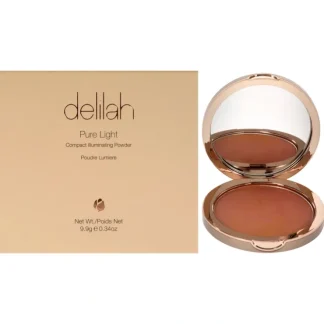 Pure Light Compact Illuminating Powder- Lustre by Delilah for Women - 0.34 oz Powder - Fresh Bloom Skin - Premium Skincare Solutions for Nourished, Hydrated, and Radiant Skin Every Day