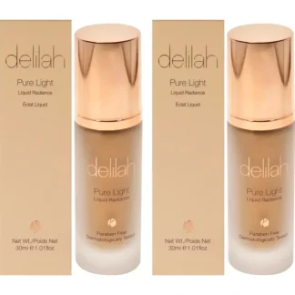 Pure Light Liquid Radiance - Halo by Delilah for Women - 1.01 oz Foundation - Pack of 2 - Fresh Bloom Skin - Premium Skincare Solutions for Nourished, Hydrated, and Radiant Skin Every Day