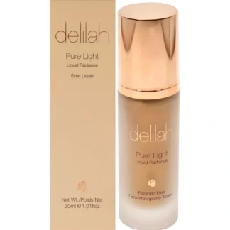 Pure Light Liquid Radiance - Halo by Delilah for Women - 1.01 oz Foundation - Fresh Bloom Skin - Premium Skincare Solutions for Nourished, Hydrated, and Radiant Skin Every Day