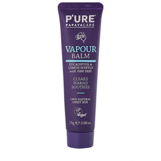 P'URE Papayacare Vapour Balm (Eucalyptus & Lemon Myrtle with Paw Paw) 25g - Fresh Bloom Skin - Premium Skincare Solutions for Nourished, Hydrated, and Radiant Skin Every Day