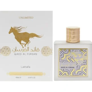Qaed Al Fursan Unlimited by Lattafa for Men - 3.04 oz EDP Spray - Fresh Bloom Skin - Premium Skincare Solutions for Nourished, Hydrated, and Radiant Skin Every Day