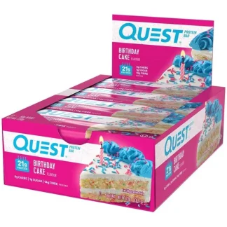 Quest Bars Birthday Cake 60g x 12 - Fresh Bloom Skin - Premium Skincare Solutions for Nourished, Hydrated, and Radiant Skin Every Day