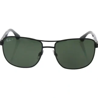 Ray Ban Ray Ban RB 3533 002/9A - Black/Green Polarized by Ray Ban for Unisex - 57-17-140 mm Sunglasses - Fresh Bloom Skin - Premium Skincare Solutions for Nourished, Hydrated, and Radiant Skin Every Day