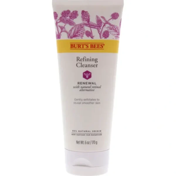 Renewal Refining Cleanser by Burts Bees for Unisex - 6 oz Cleanser - Fresh Bloom Skin - Premium Skincare Solutions for Nourished, Hydrated, and Radiant Skin Every Day