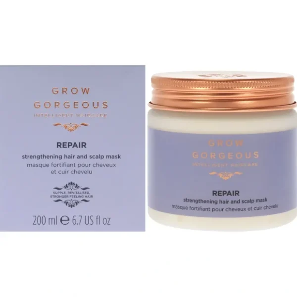 Repair Strengthening Hair and Scalp Mask by Grow Gorgeous for Unisex - 6.7 oz Masque - Fresh Bloom Skin - Premium Skincare Solutions for Nourished, Hydrated, and Radiant Skin Every Day