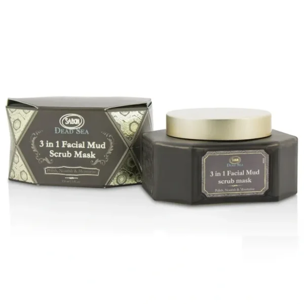 Sabon Dead Sea 3 In 1 Facial Mud Scrub Mask 150ml/5oz - Fresh Bloom Skin - Premium Skincare Solutions for Nourished, Hydrated, and Radiant Skin Every Day
