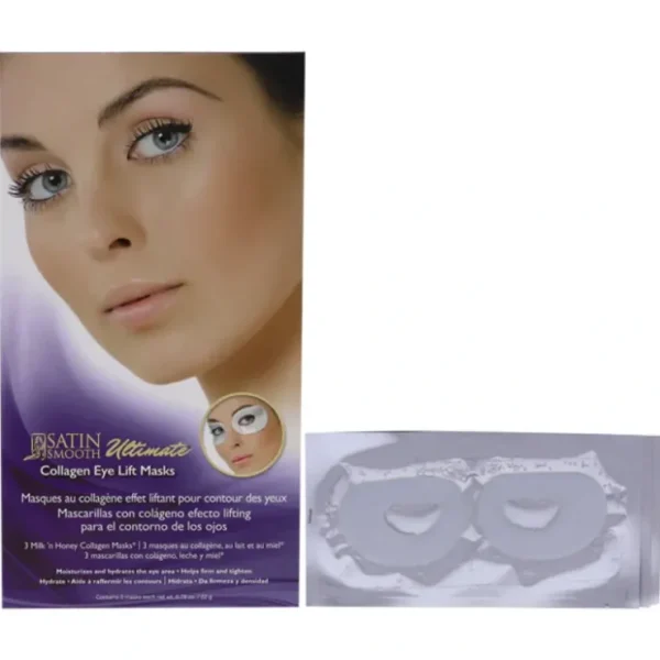 Satin Smooth Ultimate Collagen Eye Lift Mask by Satin Smooth for Women - 3 Pc Mask - Fresh Bloom Skin - Premium Skincare Solutions for Nourished, Hydrated, and Radiant Skin Every Day