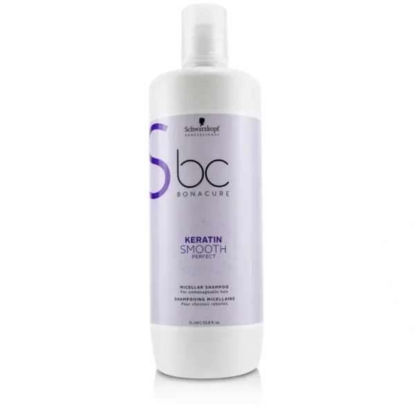 Schwarzkopf BC Bonacure Keratin Smooth Perfect Micellar Shampoo (For Unmanageable Hair) 1000ml/33.8oz - Fresh Bloom Skin - Premium Skincare Solutions for Nourished, Hydrated, and Radiant Skin Every Day
