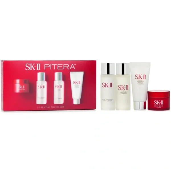 SK II Essential Travel Kit: 4pcs - Fresh Bloom Skin - Premium Skincare Solutions for Nourished, Hydrated, and Radiant Skin Every Day