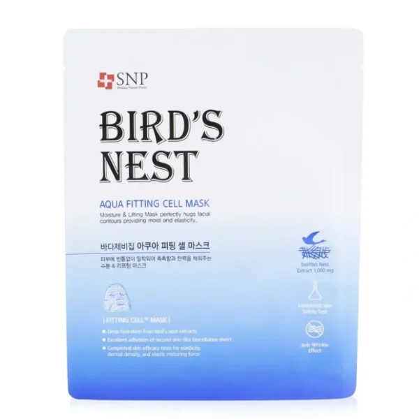SNP Bird's Nest Aqua Fitting Cell Mask (Exp. Date 08/2022) 10x25ml/0.84oz - Fresh Bloom Skin - Premium Skincare Solutions for Nourished, Hydrated, and Radiant Skin Every Day