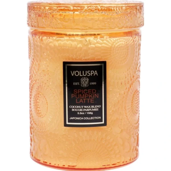 Spiced Pumpkin Latte - Small by Voluspa for Unisex - 5.5 oz Candle - Fresh Bloom Skin - Premium Skincare Solutions for Nourished, Hydrated, and Radiant Skin Every Day