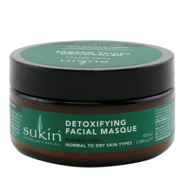 Sukin Super Greens Detoxifying Facial Masque (Normal To Dry Skin Types) 100ml/3.38oz - Fresh Bloom Skin - Premium Skincare Solutions for Nourished, Hydrated, and Radiant Skin Every Day