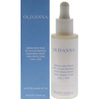 Sun Defence Sunscreen Drops High Protection SPF 50 by Olivanna for Women - 0.9 oz Drops - Fresh Bloom Skin - Premium Skincare Solutions for Nourished, Hydrated, and Radiant Skin Every Day