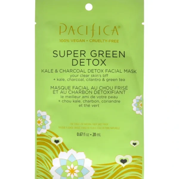 Super Green Detox Kale and Charcoal Detox Facial Mask by Pacifica for Unisex - 0.67 oz Mask - Fresh Bloom Skin - Premium Skincare Solutions for Nourished, Hydrated, and Radiant Skin Every Day