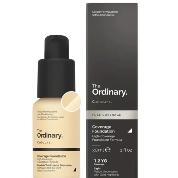 The Ordinary Coverage Foundation (1.2 YG) 30ml - Fresh Bloom Skin - Premium Skincare Solutions for Nourished, Hydrated, and Radiant Skin Every Day