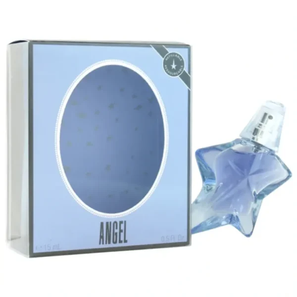 Thierry Mugler (Mugler) Angel by Thierry Mugler for Women - 0.5 oz EDP Spray (Refillable) - Fresh Bloom Skin - Premium Skincare Solutions for Nourished, Hydrated, and Radiant Skin Every Day