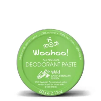 Woohoo Deodorant Paste Wild Tin 60g - Extra Strength Unisex - Fresh Bloom Skin - Premium Skincare Solutions for Nourished, Hydrated, and Radiant Skin Every Day