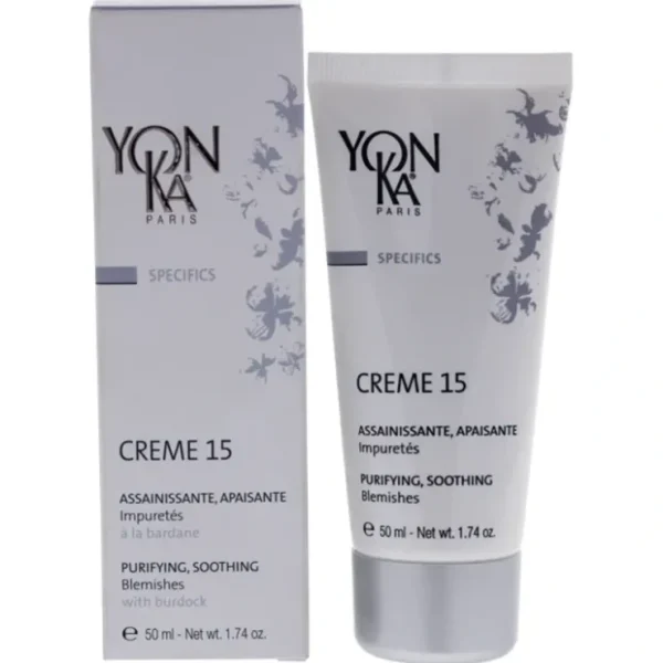 Yonka Creme 15 Purifying and Soothing Blemishes by Yonka for Unisex - 1.74 oz Treatment - Fresh Bloom Skin - Premium Skincare Solutions for Nourished, Hydrated, and Radiant Skin Every Day